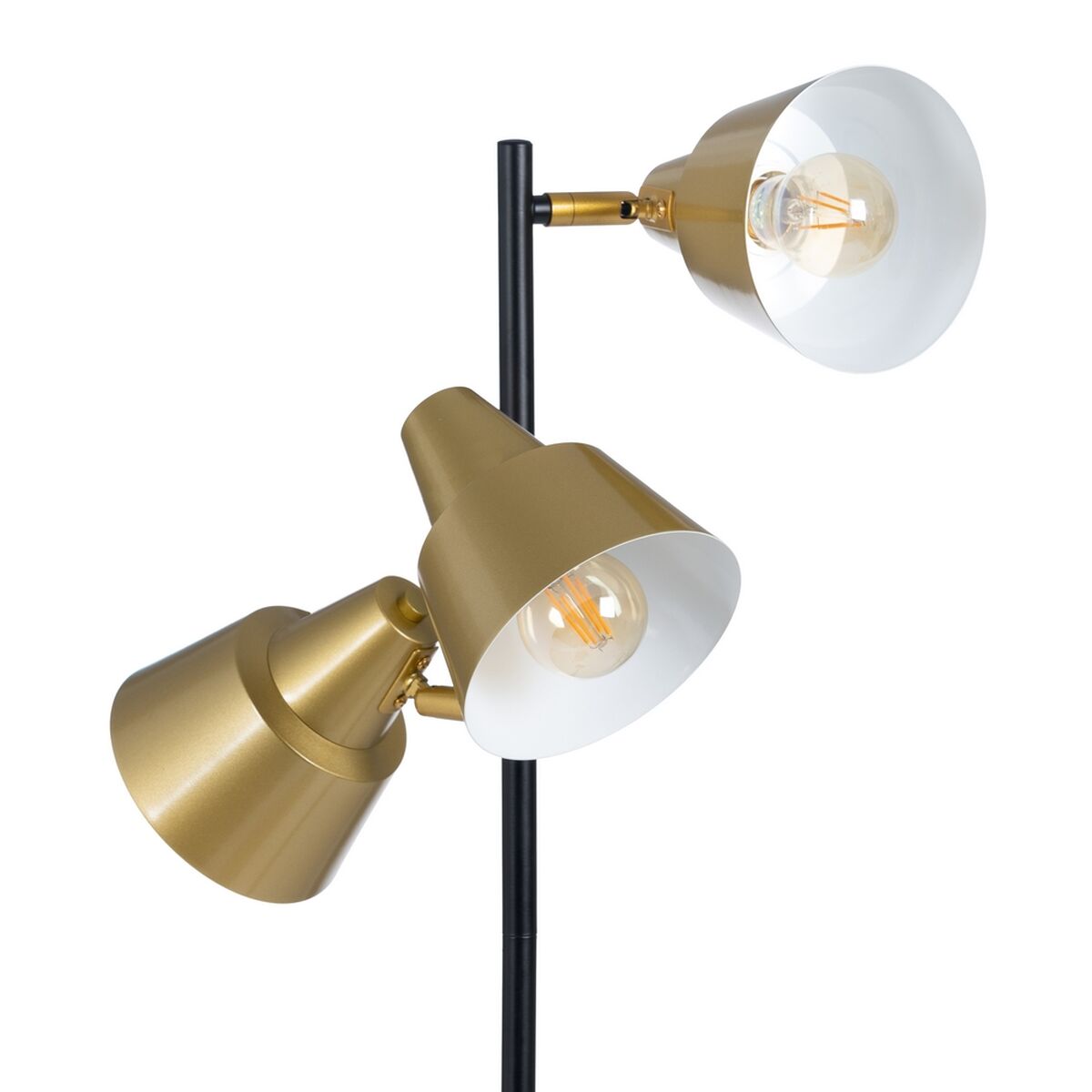 Floor Lamp 30 x 30 x 155 cm Black Gold Metal