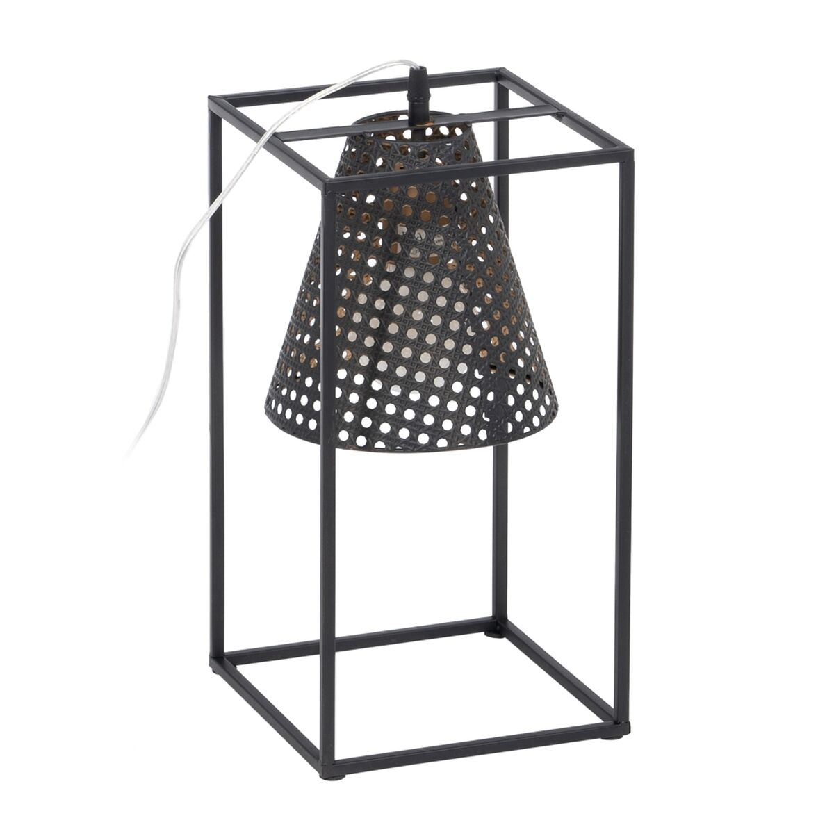 Table lamp 20 x 20 x 42 cm Black Gold Metal