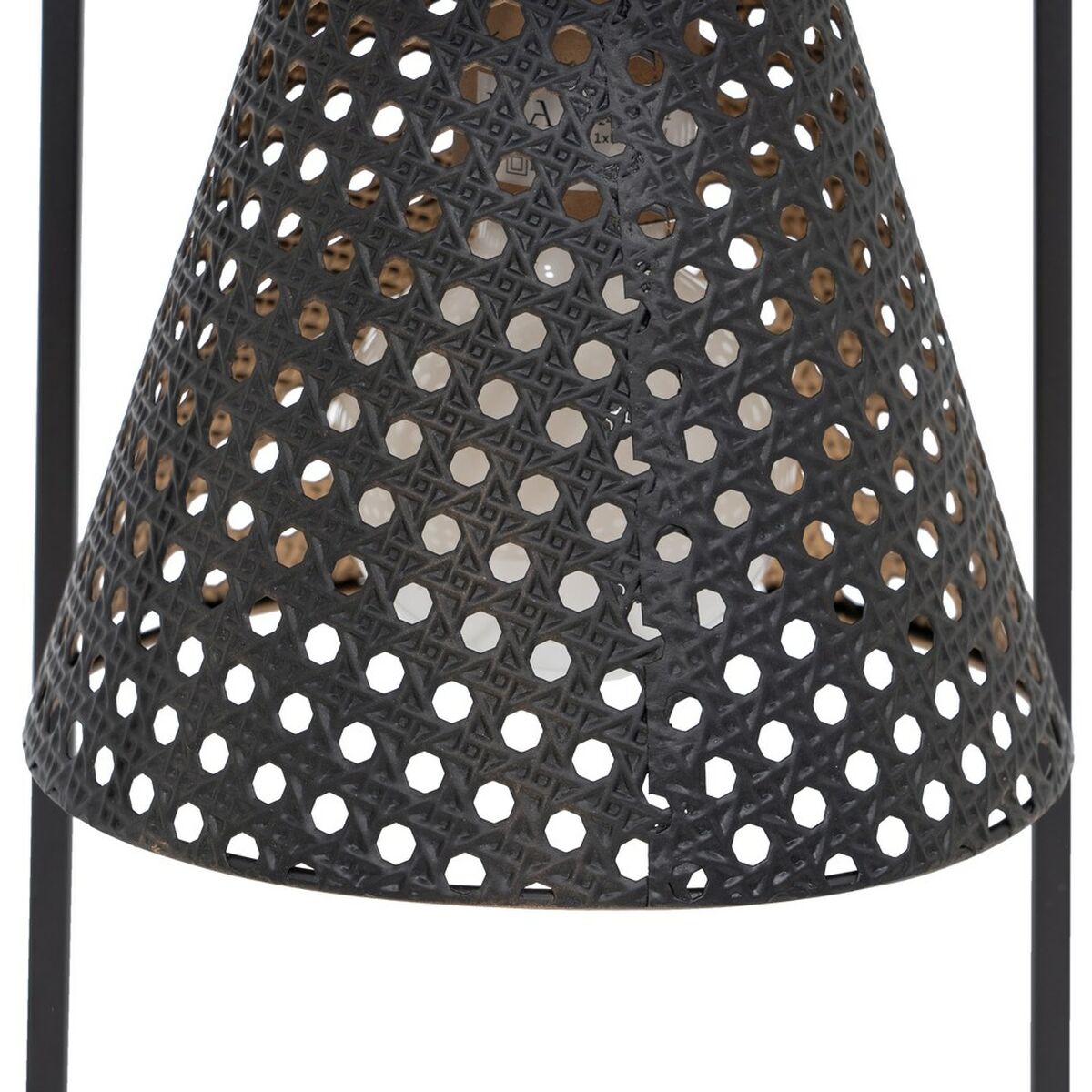 Table lamp 20 x 20 x 42 cm Black Gold Metal