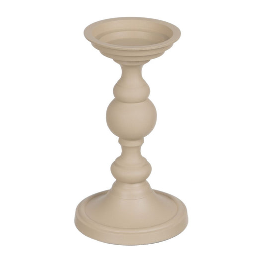 Aluminum Candle Holder Cream 15 x 15 x 25 cm