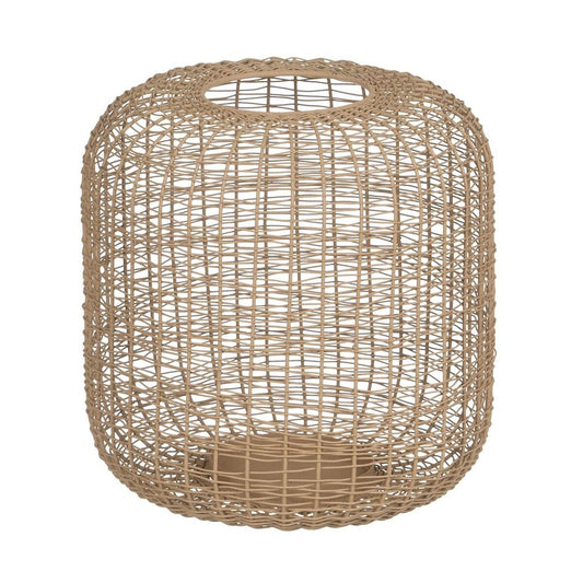 Farol Portavelas Beige 24 x 24 x 23 cm Hierro