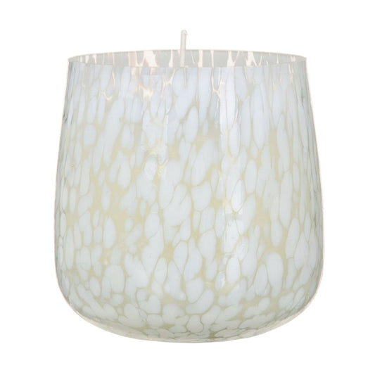 White Glass Candle Holder 10 x 10 x 10 cm