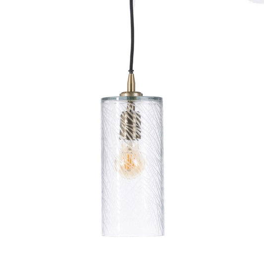 Ceiling Lamp 12 x 12 x 32 cm Glass Metal