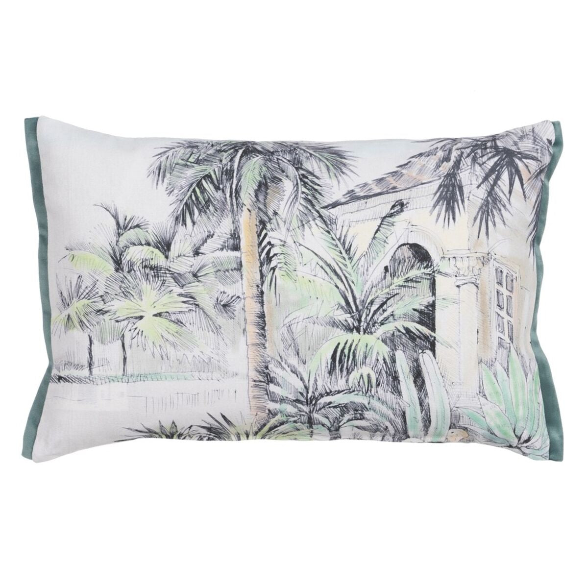 Palm trees cushion 100% cotton 45 x 30 cm