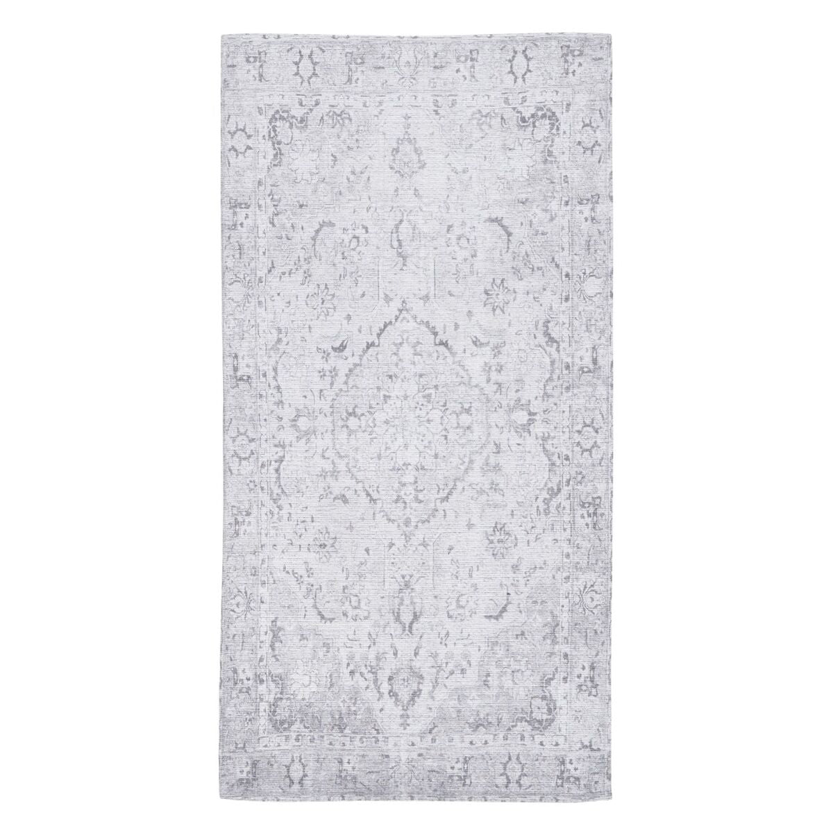 Rug 80 x 150 cm Gray Polyester Cotton