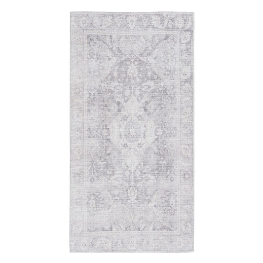 Rug 80 x 150 cm Gray Polyester Cotton