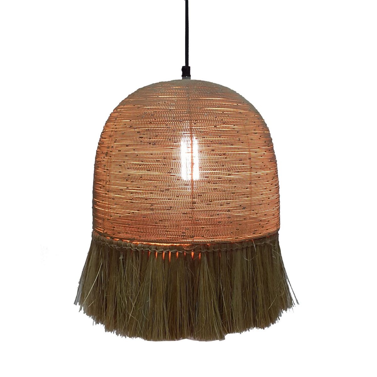 Ceiling Lamp 30 x 30 x 36 cm Metal Natural fiber