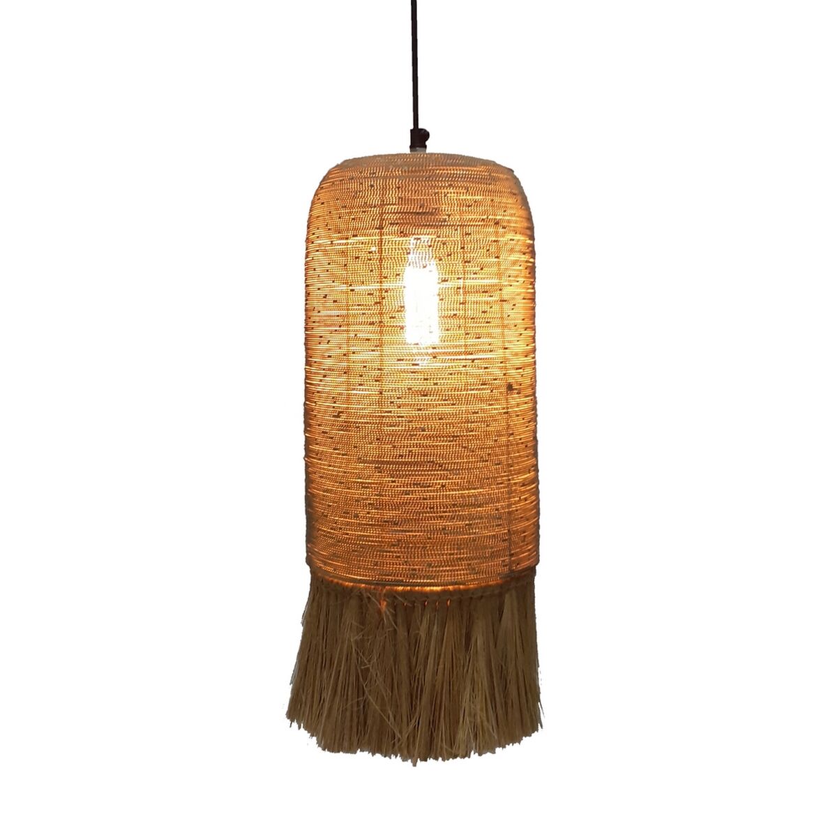 Ceiling Lamp 23 x 23 x 35 cm Metal Natural fiber