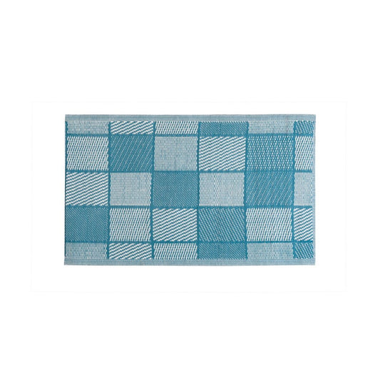 Outdoor Rug Meis Blue White Polypropylene 90 x 150 cm