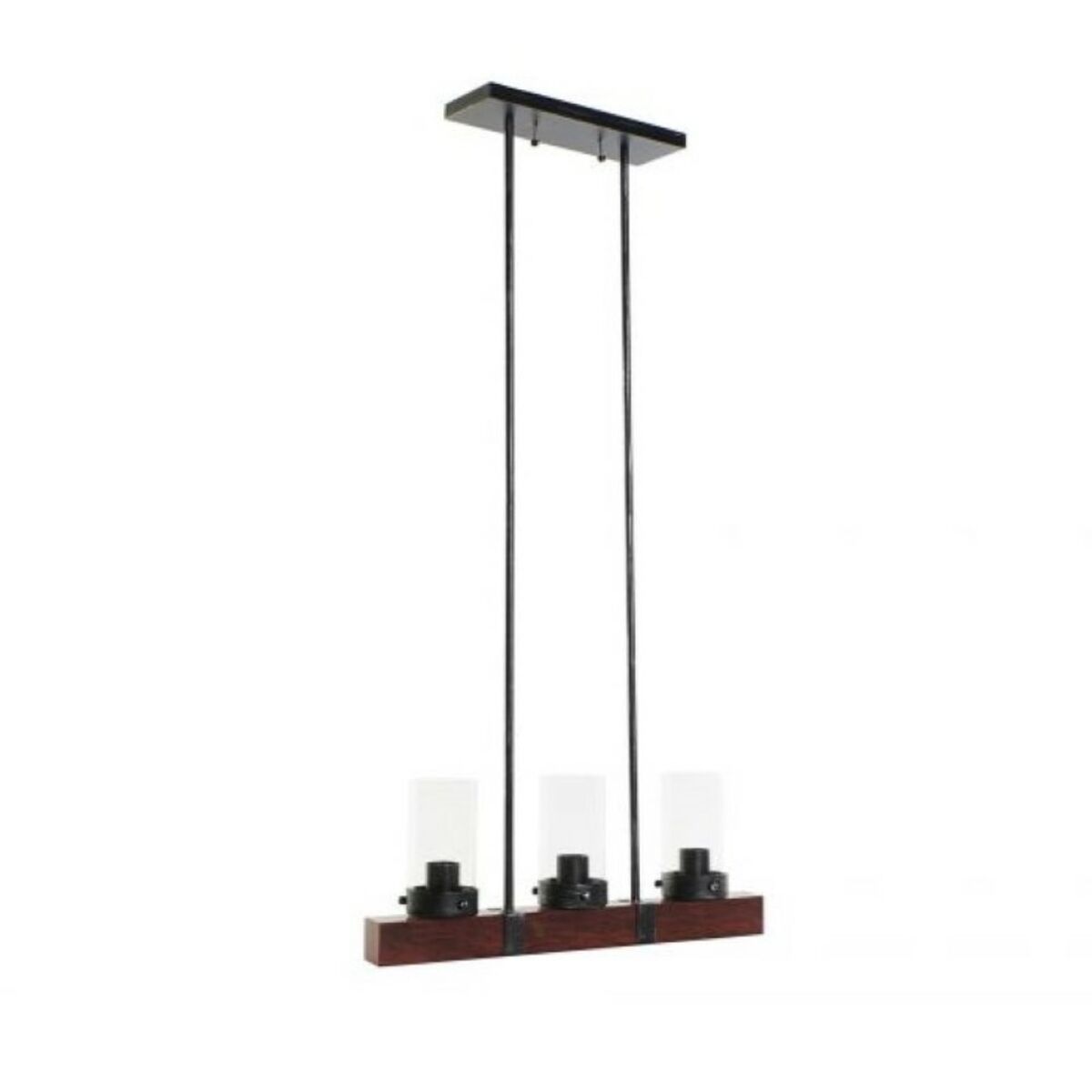 Ceiling Lamp DKD Home Decor Glass Black Brown Aluminum (50 x 8 x 21 cm)