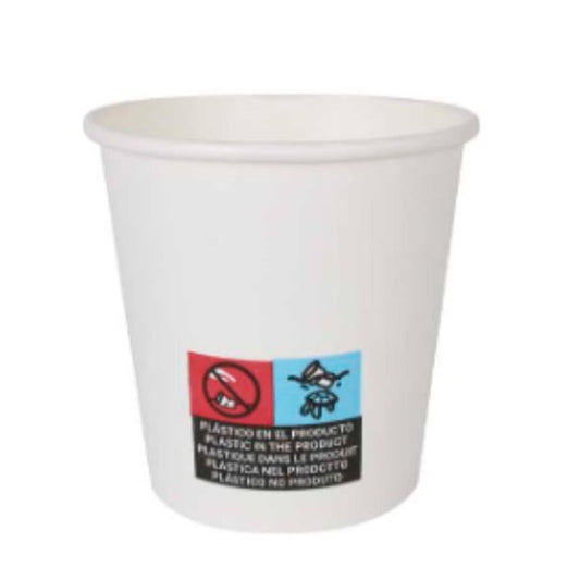 Set of White Algon Disposable Cardboard Cups 120 ml