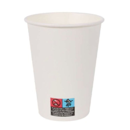 Set of White Algon Disposable Cardboard Cups