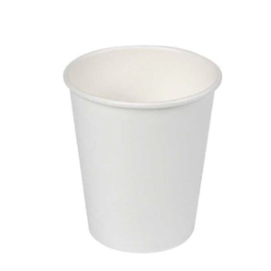 Set of Disposable Algon Cardboard Cups 200 ml White 100 Units