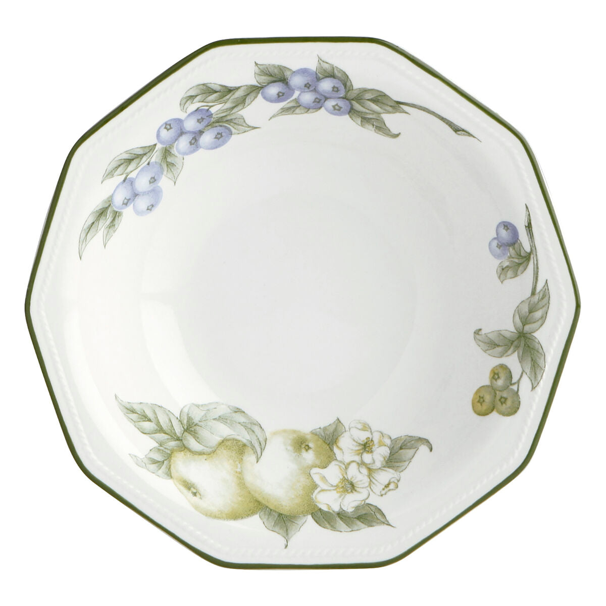 Set of 6 Classic Ceramic Deep Plates with Fruit