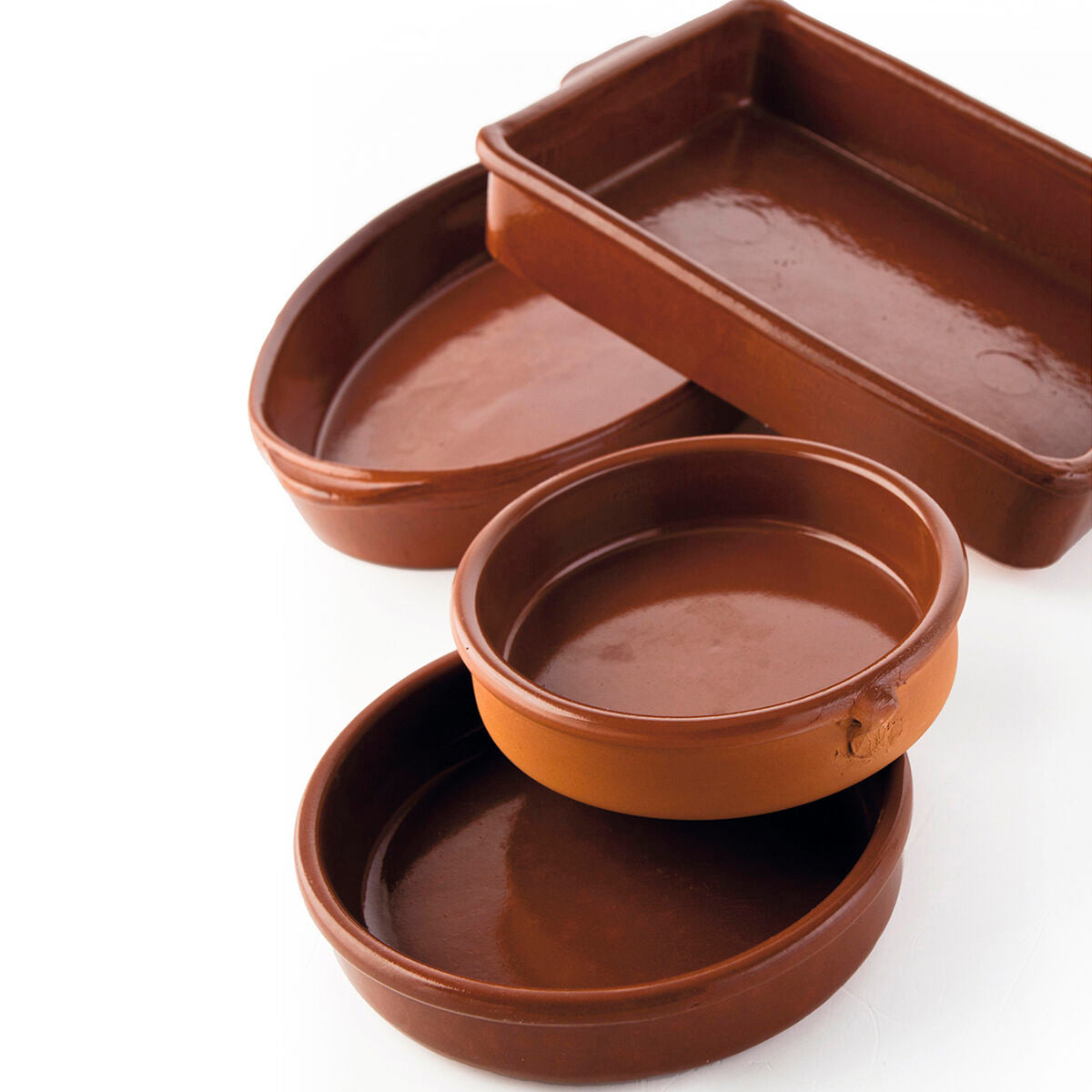 Brown Ceramic Casserole (25 cm) (6 Units)