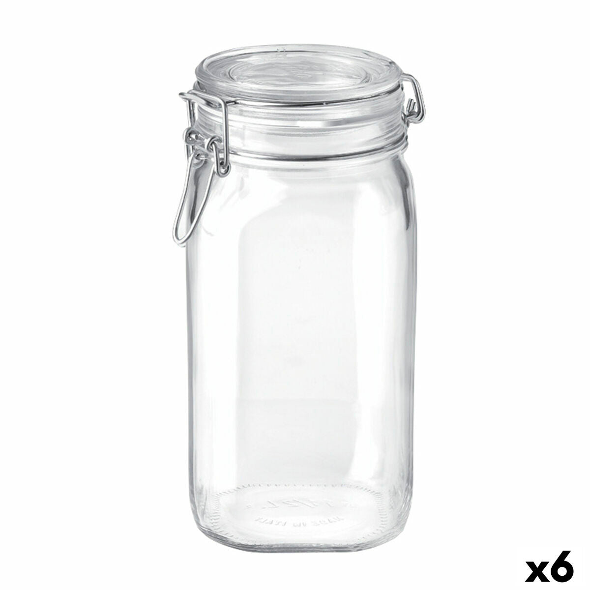 Food Preservation Container Bormioli Rocco fido Transparent Glass (1.5 L) (6 Units)