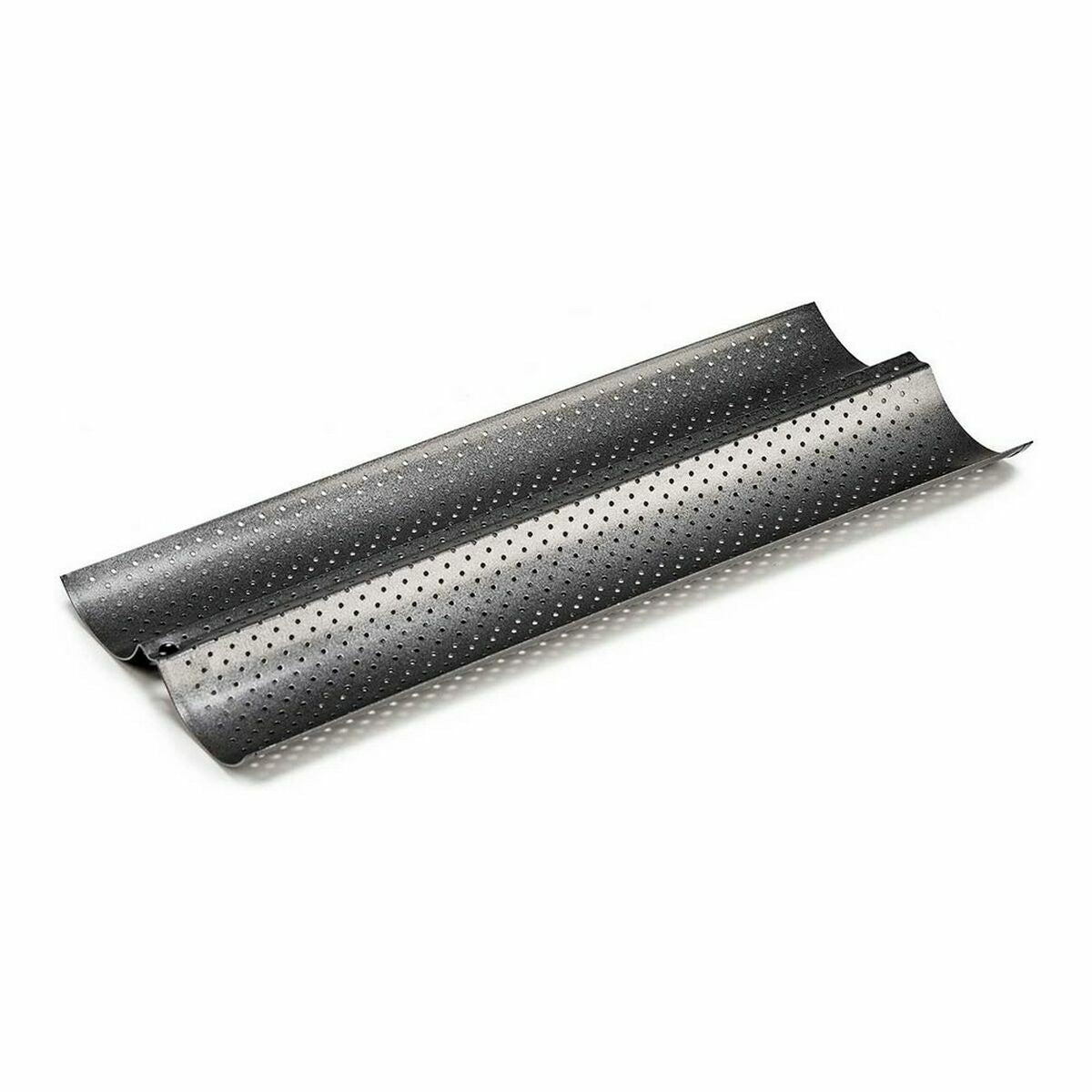 Pan Metal Dark Gray Carbon Steel Tray (16 x 2.5 x 38 cm) (12 Units)