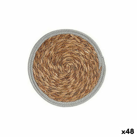 Trivet Ø 30 cm Natural Gray Natural fiber (48 Units)