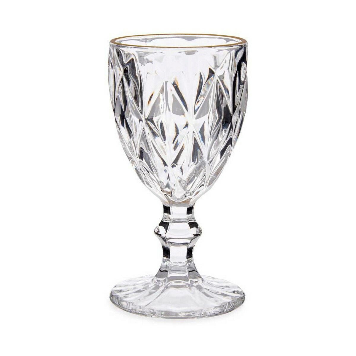 Transparent Gold Cup Glass 6 Units (245 ml)