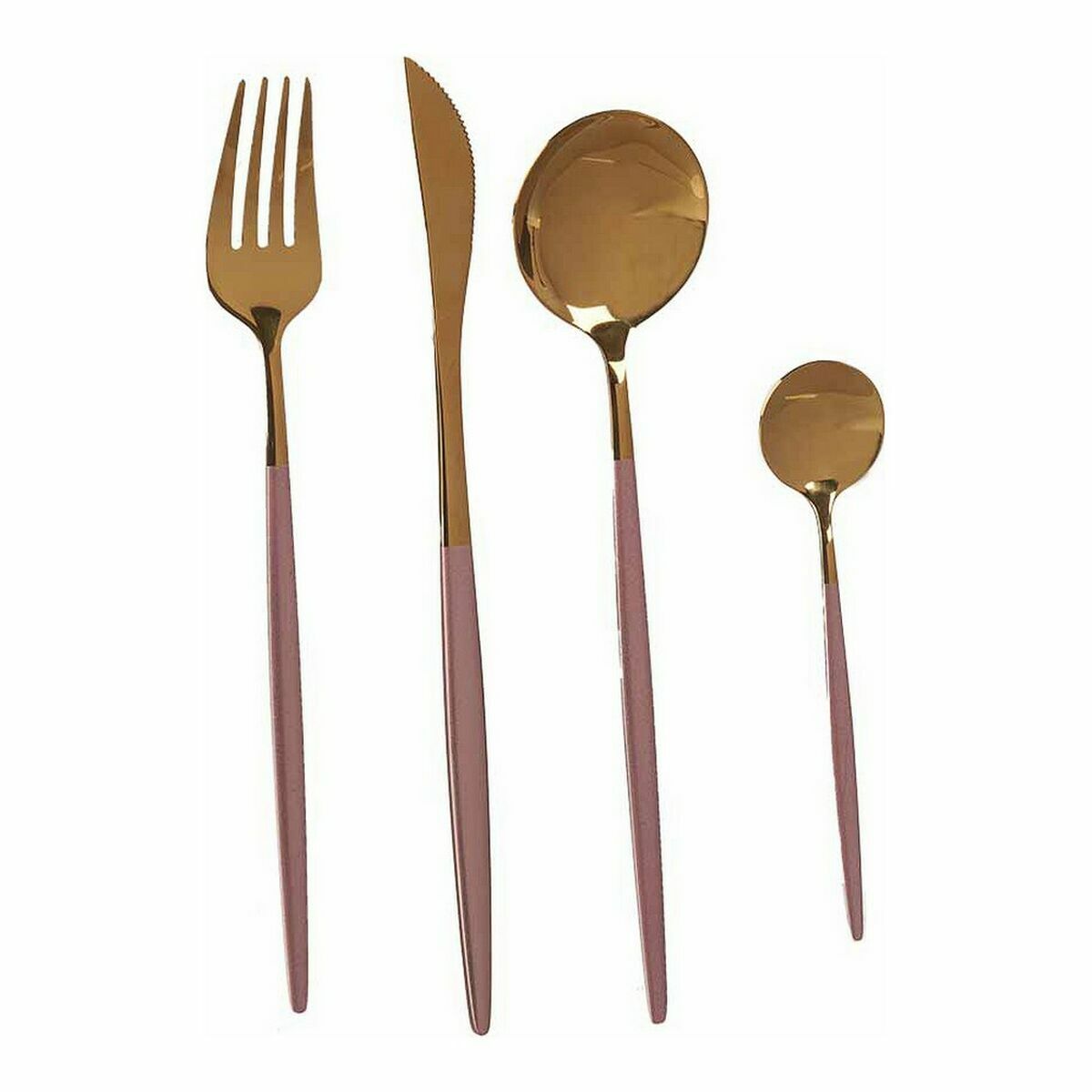 Rose Gold Stainless Steel Cutlery Set (12 Units)