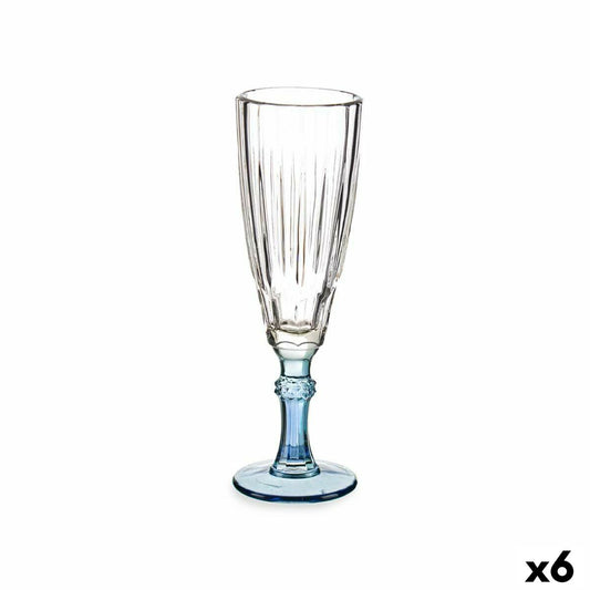 Champagne glass Exotic Crystal Blue 6 Units (170 ml)