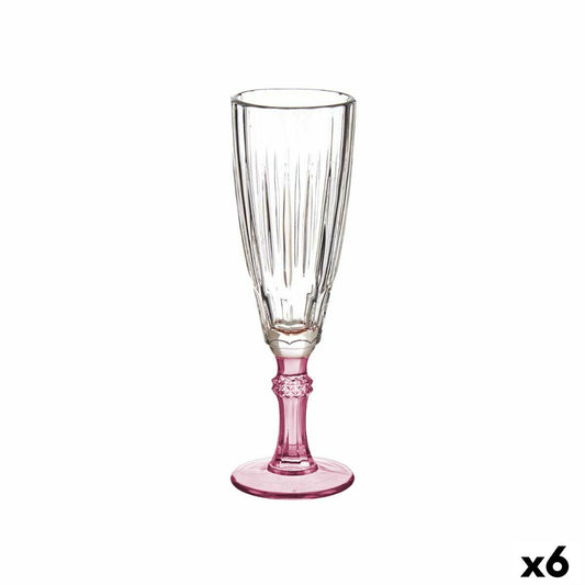 Crystal Pink Champagne glass 6 Units (170 ml)