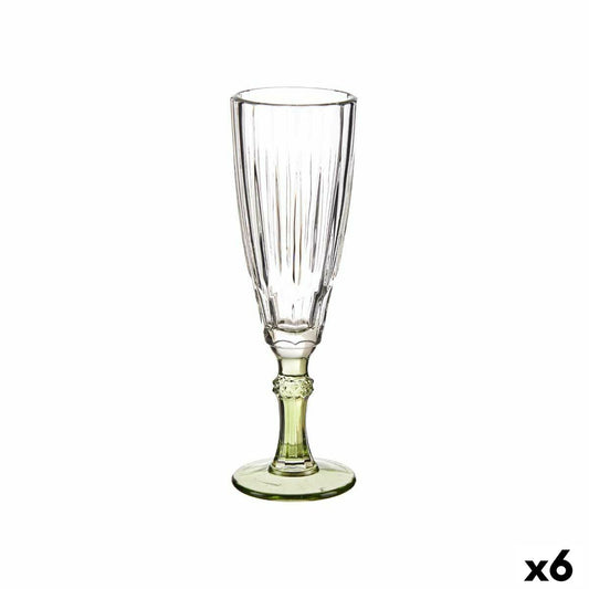 Champagne glass Exotic Crystal Green 6 Units (170 ml)