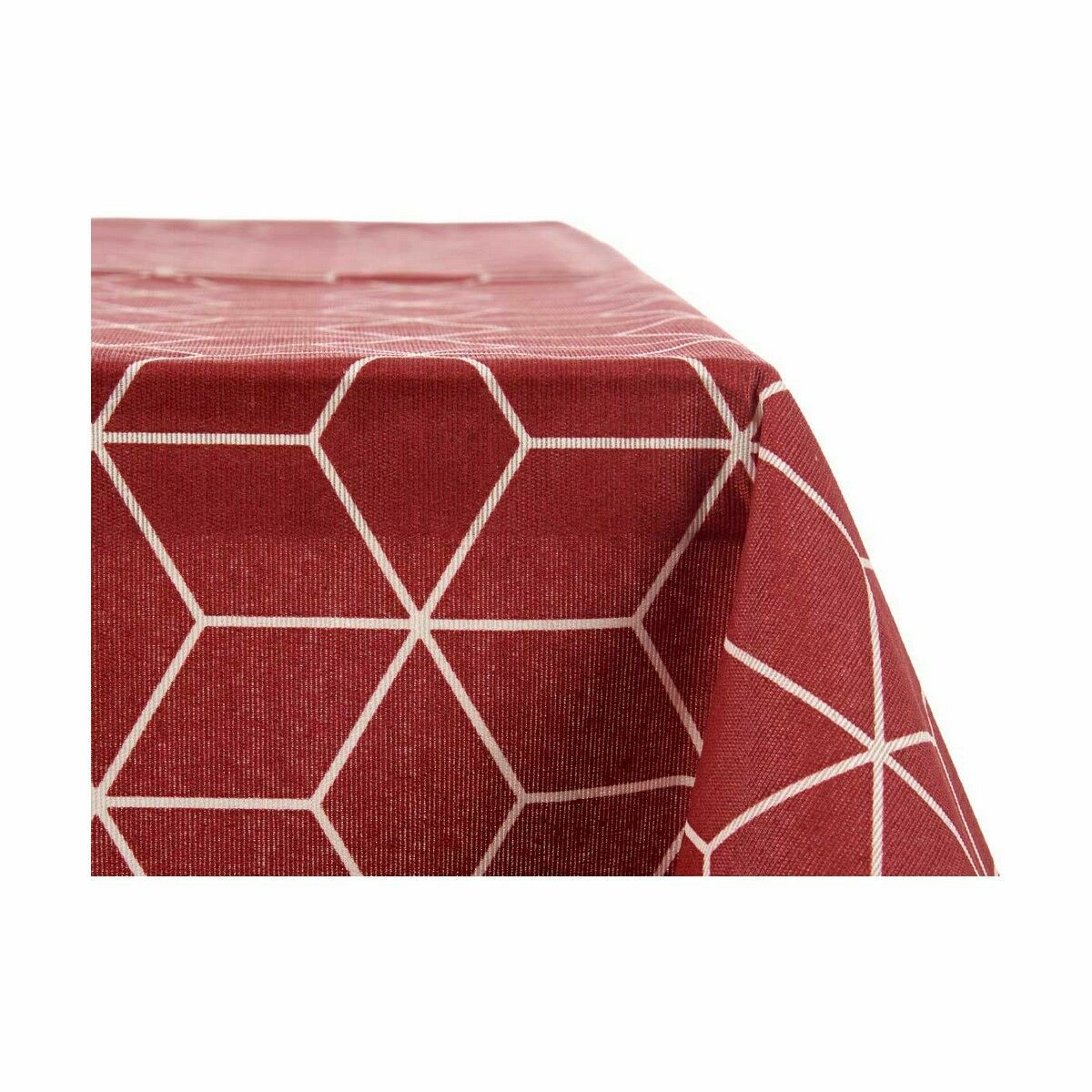 Tablecloth Thin canvas Anti-stain Abstract 140 x 180 cm Maroon (10 Units)