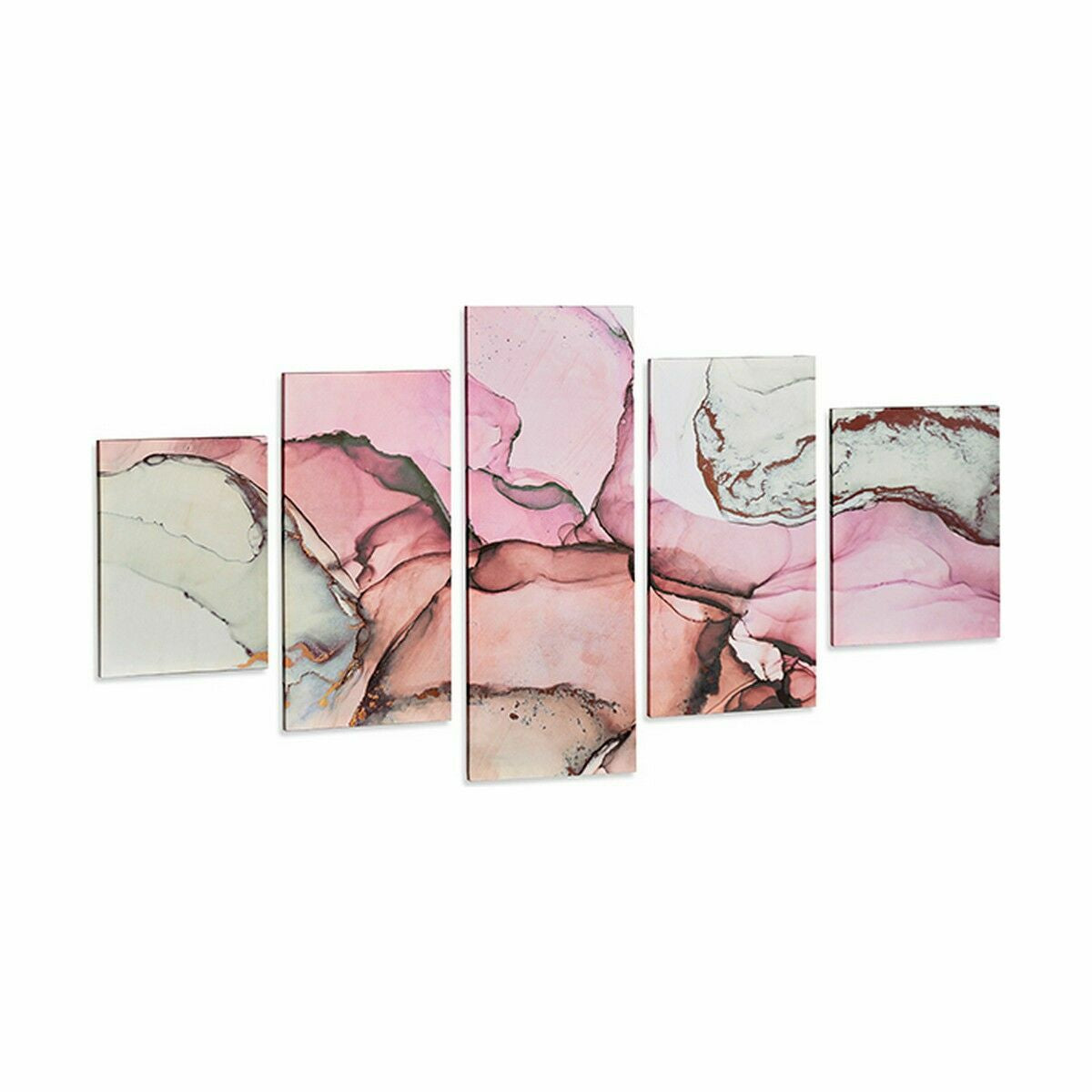 Set of 5 pictures Canvas Marble Pink (4 Units)