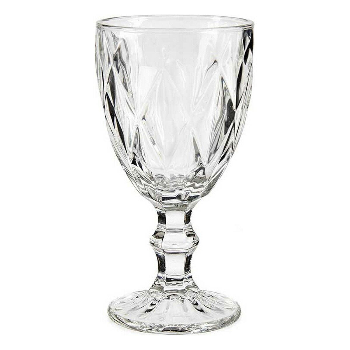 Diamante Transparent Glass Wine Glass 330 ml (6 Units)