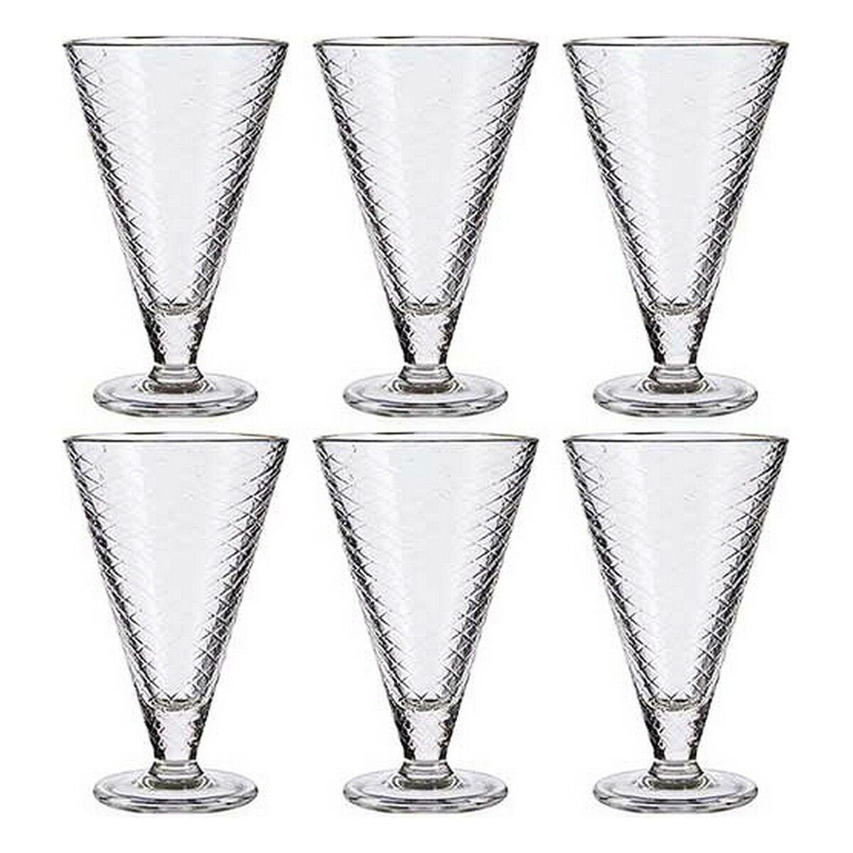 Transparent Glass Ice Cream and Shakes Cup 340 ml (24 Units)