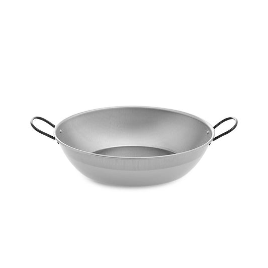 Deep Frying Pan with Handles Vaello Polished Steel (Ø 30 cm)